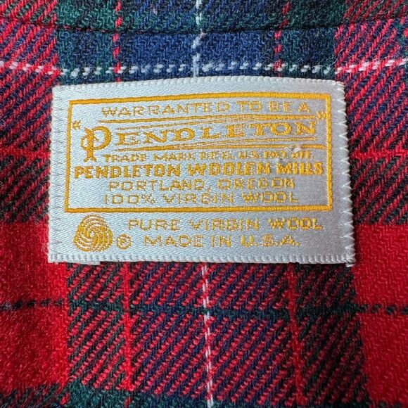 Vintage Pendleton Wool Blazer Womens 16 Red Tartan Plaid USA Made Preppy Holiday - Picture 6 of 16